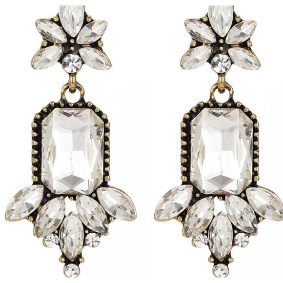 ♥️ Vintage style drop dangle crystal earrings ♥️ - Picture 2 of 2